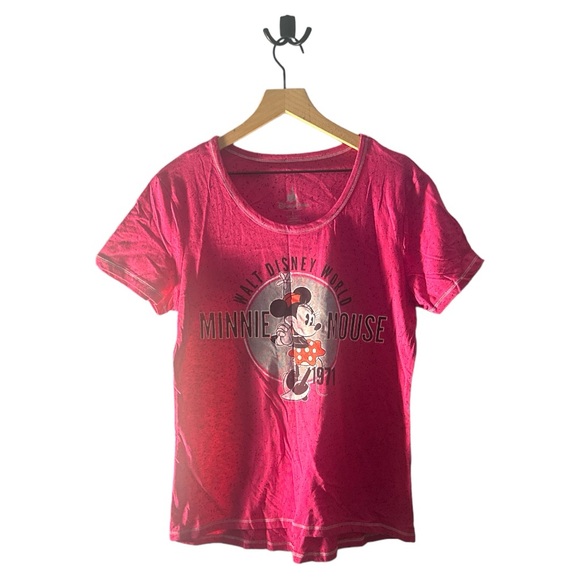 Disney Minnie Mouse Walt Disney World Graphic Tee Shirt Pink‎ 1971 - Picture 1 of 6